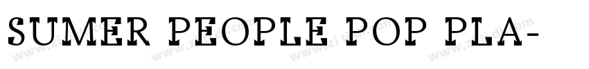 SUMER PEOPLE POP PLA字体转换